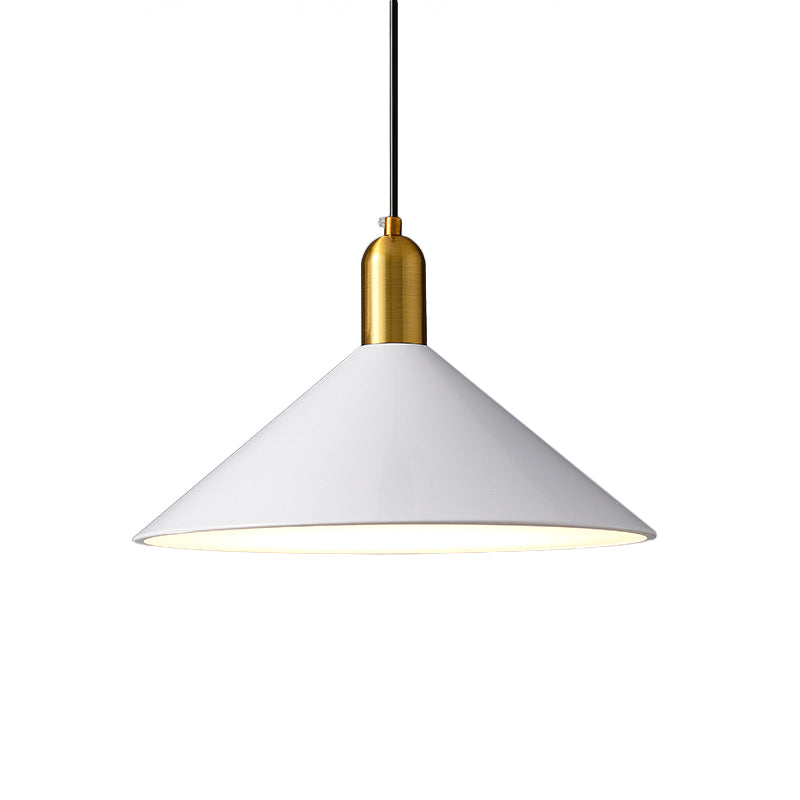 Taavita Conical Drop Lamp Industrial 1 Head Dining Room Pendant Lighting – Hanging, with Shade, LED, Black Gold White Gray