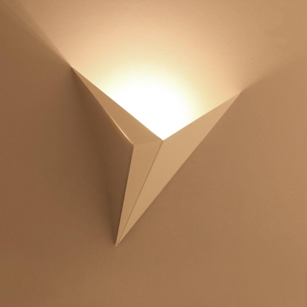 Modern Triangular 1-Light LED Metal Wall Lamp by Taavita