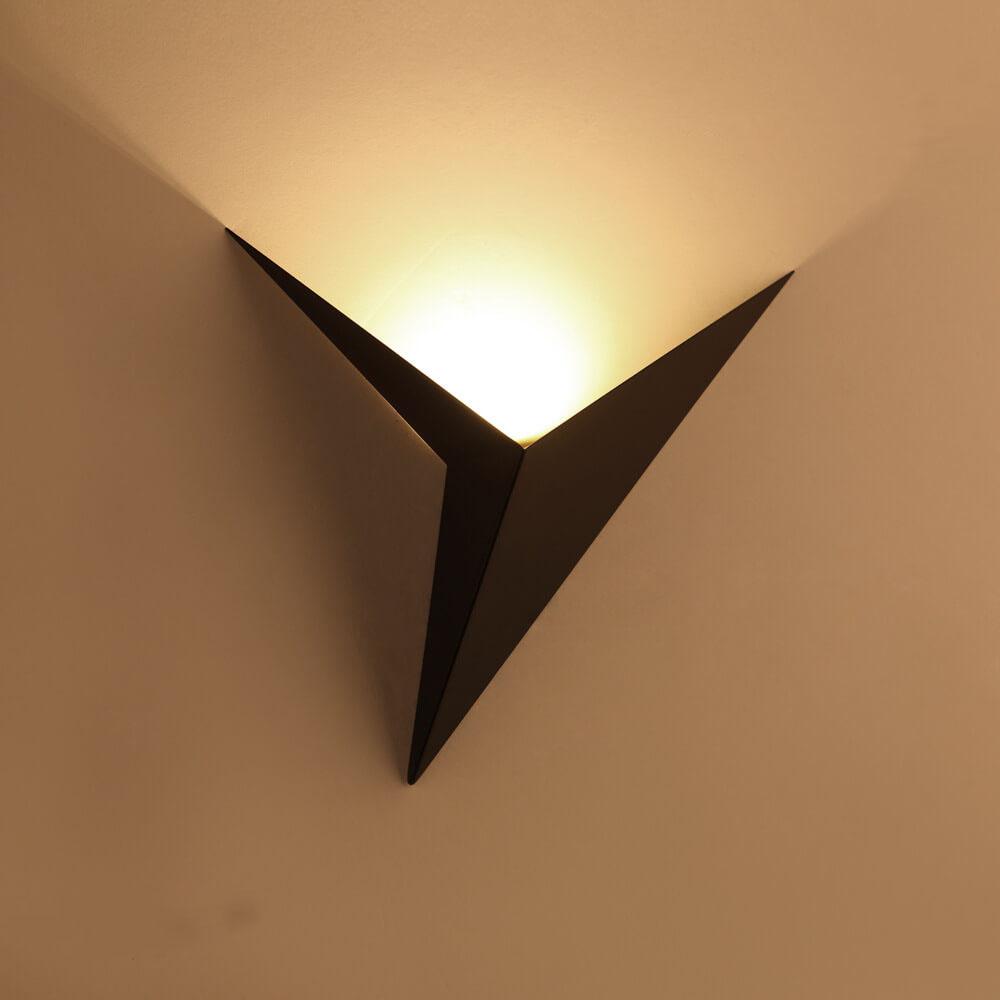 Modern Triangular 1-Light LED Metal Wall Lamp by Taavita