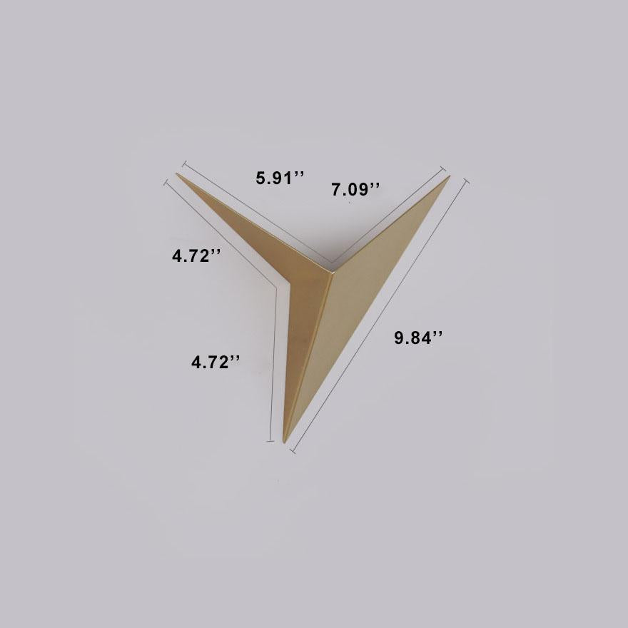 Modern Triangular 1-Light LED Metal Wall Lamp by Taavita