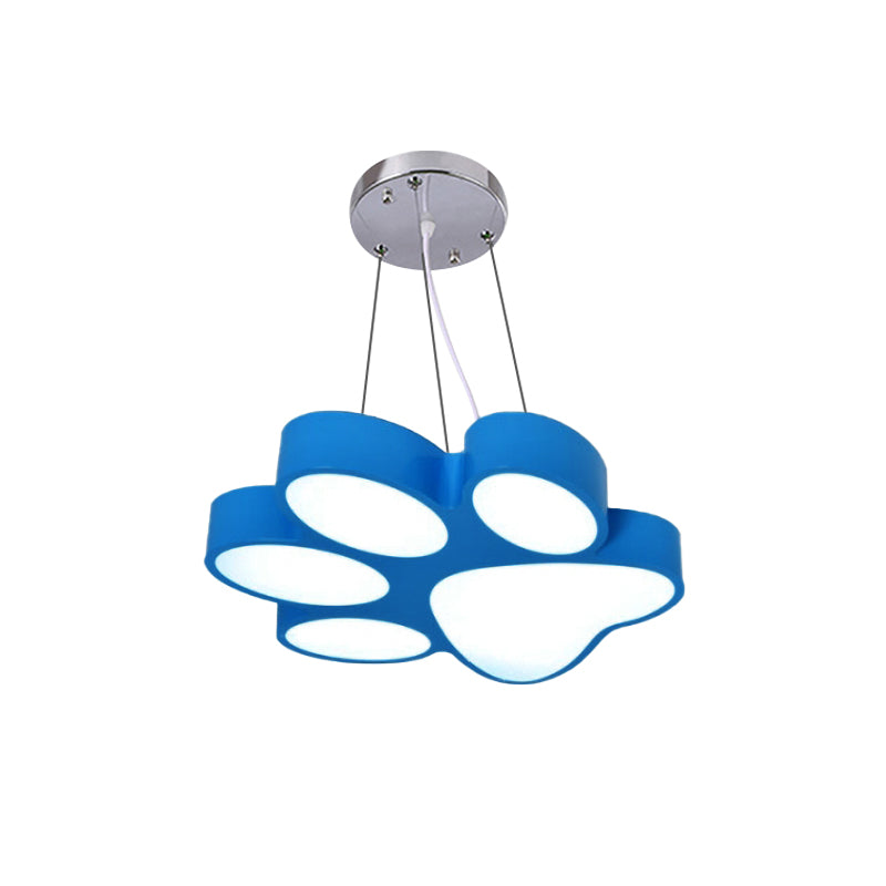 Doggy Paw Bathroom Pendant Lamp Acrylic Cartoon LED Hanging Light Clearhalo 'Ceiling Lights' 'Pendant Lights' 'Pendants' Lighting' 203361