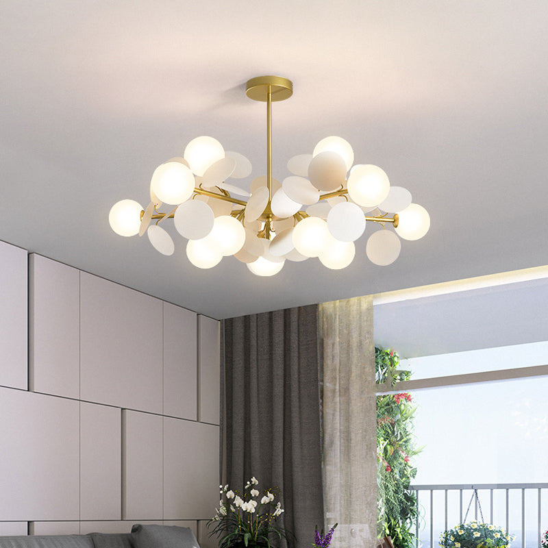 Contemporary Milk Glass Pendant Lighting with Multi-Circle Decoration for Modern Spaces