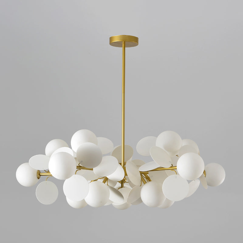 Contemporary Milk Glass Pendant Lighting with Multi-Circle Decoration for Modern Spaces