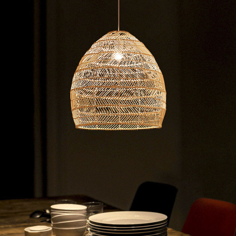 Taavita Cloche Pendant Ceiling Light Single-Bulb Suspension Lighting over Dining Table