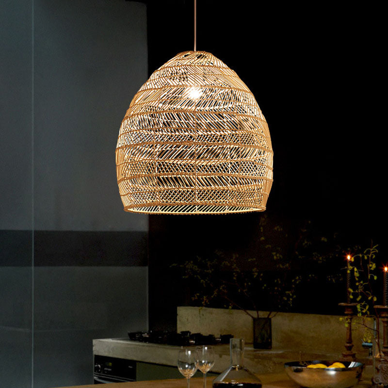 Taavita Cloche Pendant Ceiling Light Single-Bulb Suspension Lighting over Dining Table