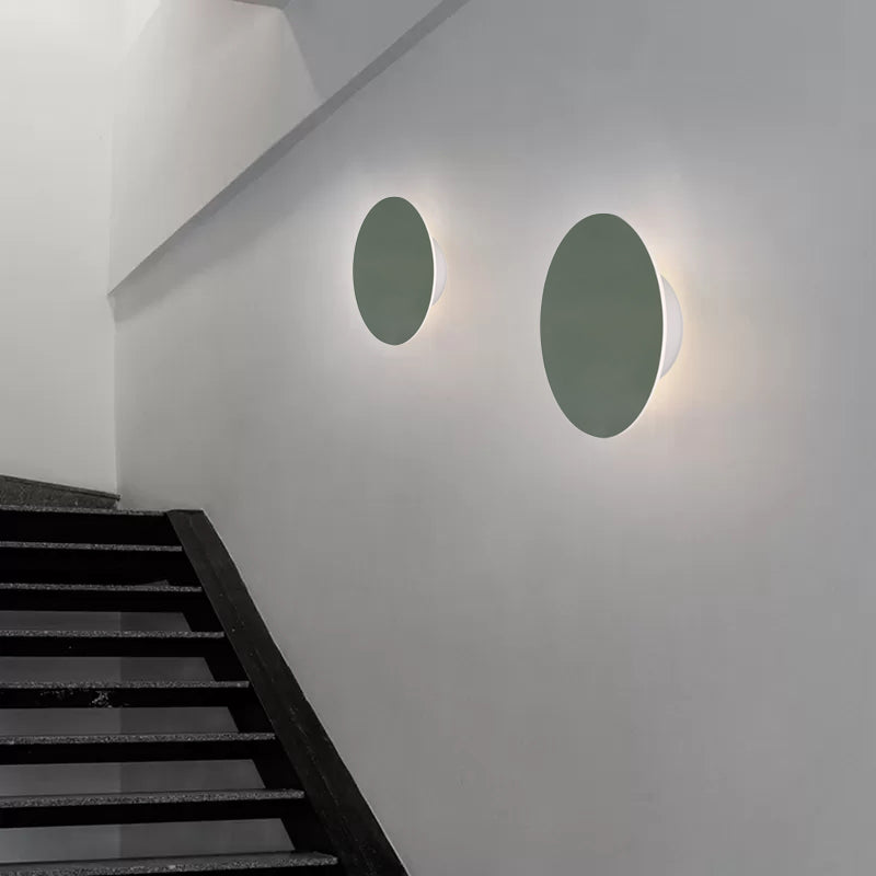 Taavita - Colored Wall Light Round Metal Wall Lamps for Stairs in Nordic Style