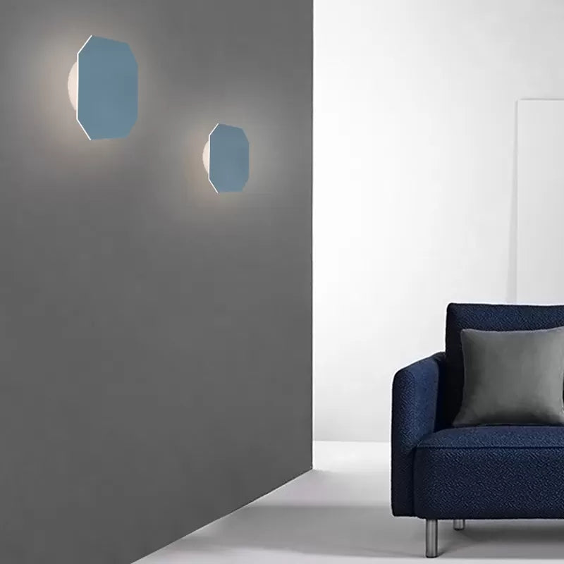 Nordic Style Macaron Colored Wall Light Round Metal Wall Sconce for Stair Foyer Clearhalo 'Wall Lamps & Sconces' 'Wall Lights' Lighting' 204692