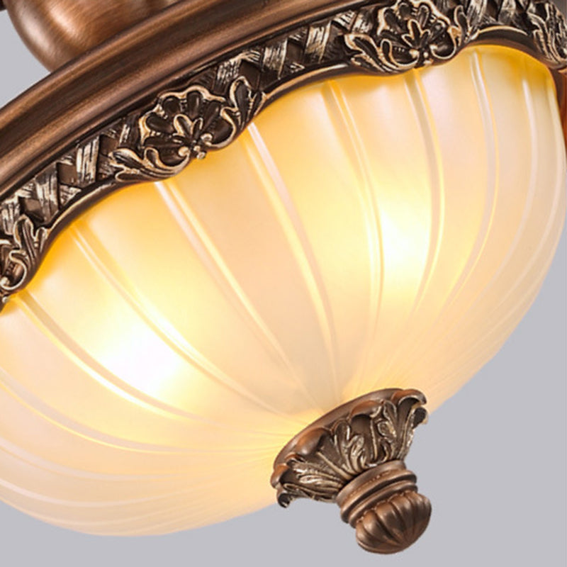 Taavita 3 Light Traditional Bedroom Chandelier Pendant Lighting with Frosted Textured Glass Bowl