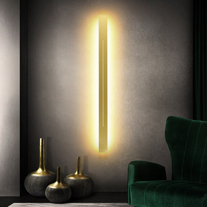 Simplicity Bar Shaped LED Wall Mounted Light Metal Living Room Wall Sconce Lighting Clearhalo 'Modern wall lights' 'Modern' 'Wall Lamps & Sconces' 'Wall Lights' Lighting' 2064350