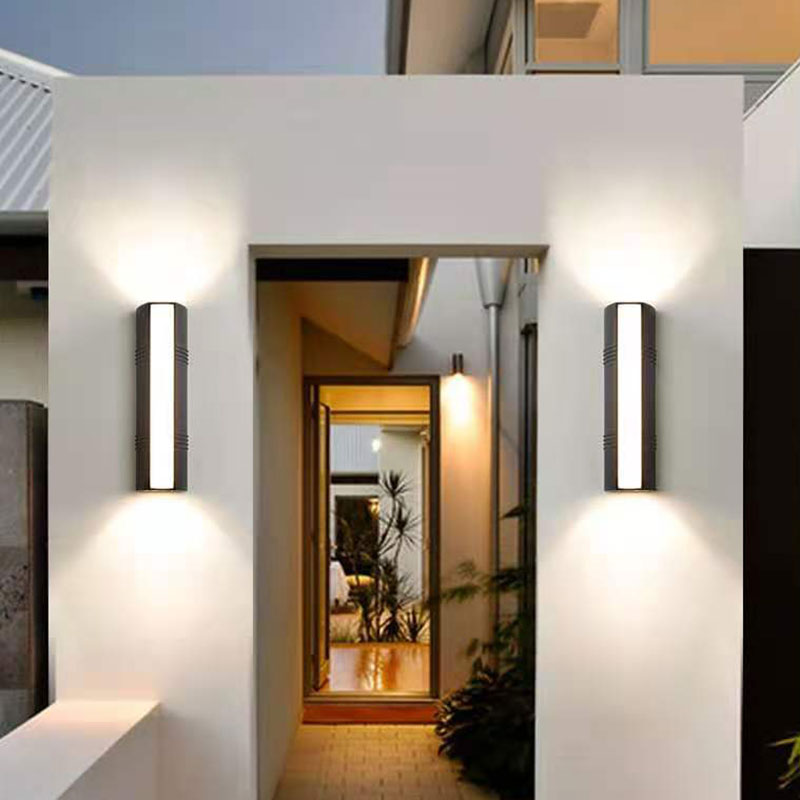 Taavita - Form - Wall Lights Related to Lighting Minimalist Metallic Courtyard LED Wall Mount Lighting in Black - Traditional Style Outdoor Lamp with Acrylic Shade, Maximum 39 Watts, 110V-240V, Warm White Light, Including Bulb