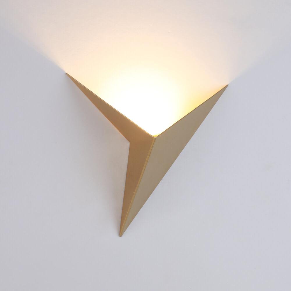 Modern Triangular 1-Light LED Metal Wall Lamp by Taavita