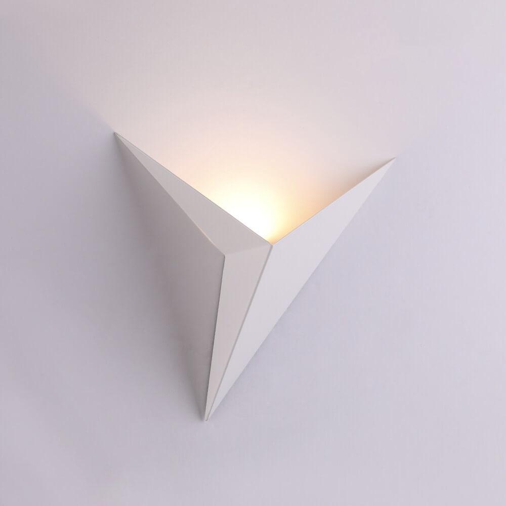 Modern Triangular 1-Light LED Metal Wall Lamp by Taavita