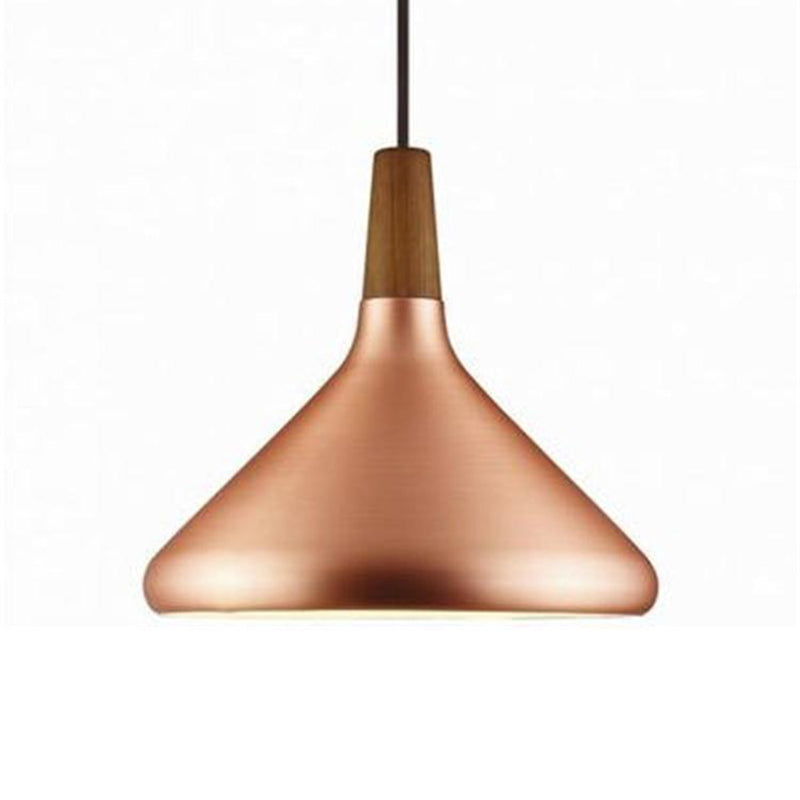 Cone Shade Ceiling Light Simplicity Metallic 1 Head Dining Room Pendant Light Fixture Clearhalo 'Ceiling Lights' 'Lighting' 'Pendant Lights' 2121233_c102a951-be49-44cb-b0ac-b5a878f8320a