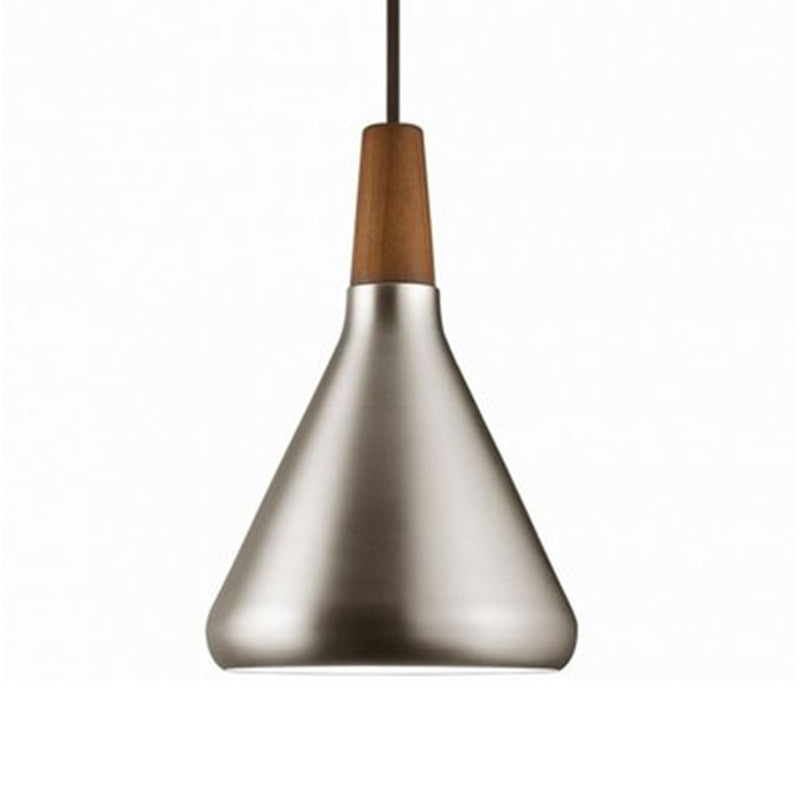 Cone Shade Ceiling Light Simplicity Metallic 1 Head Dining Room Pendant Light Fixture Clearhalo 'Ceiling Lights' 'Lighting' 'Pendant Lights' 2121215_6b818e80-5d01-4191-85c9-a1ee09fb1dc3