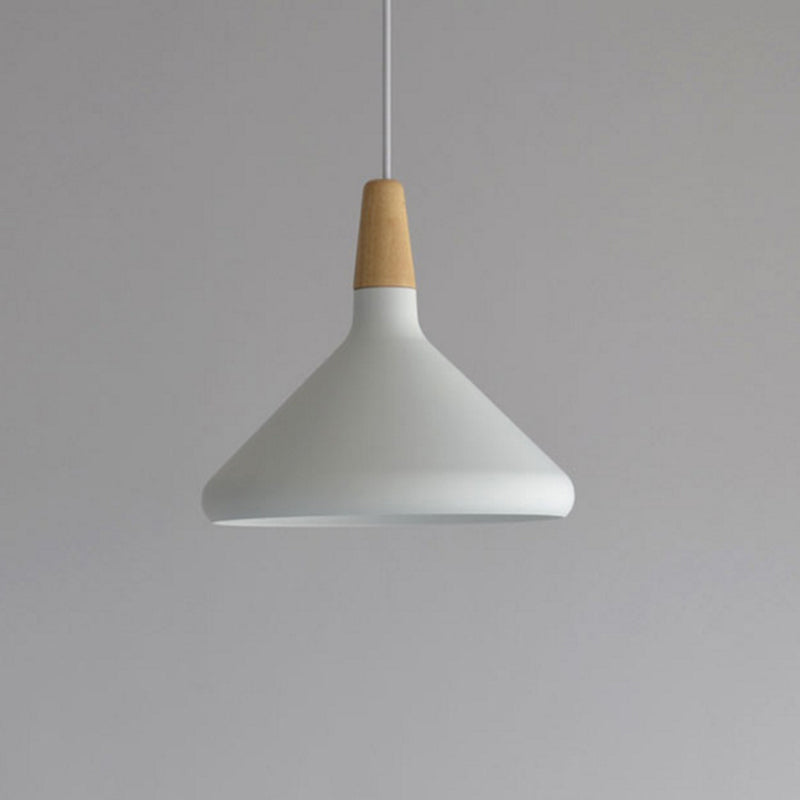 Cone Shade Ceiling Light Simplicity Metallic 1 Head Dining Room Pendant Light Fixture Clearhalo 'Ceiling Lights' 'Lighting' 'Pendant Lights' 2121207_d1d91ba5-3486-415d-a8ed-b4596575e146