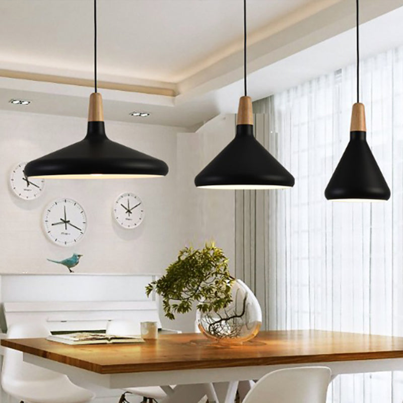 Cone Shade Ceiling Light Simplicity Metallic 1 Head Dining Room Pendant Light Fixture Clearhalo 'Ceiling Lights' 'Lighting' 'Pendant Lights' 2121226_b7b1d85b-a26d-4203-be0a-7faf7c3fa8b6