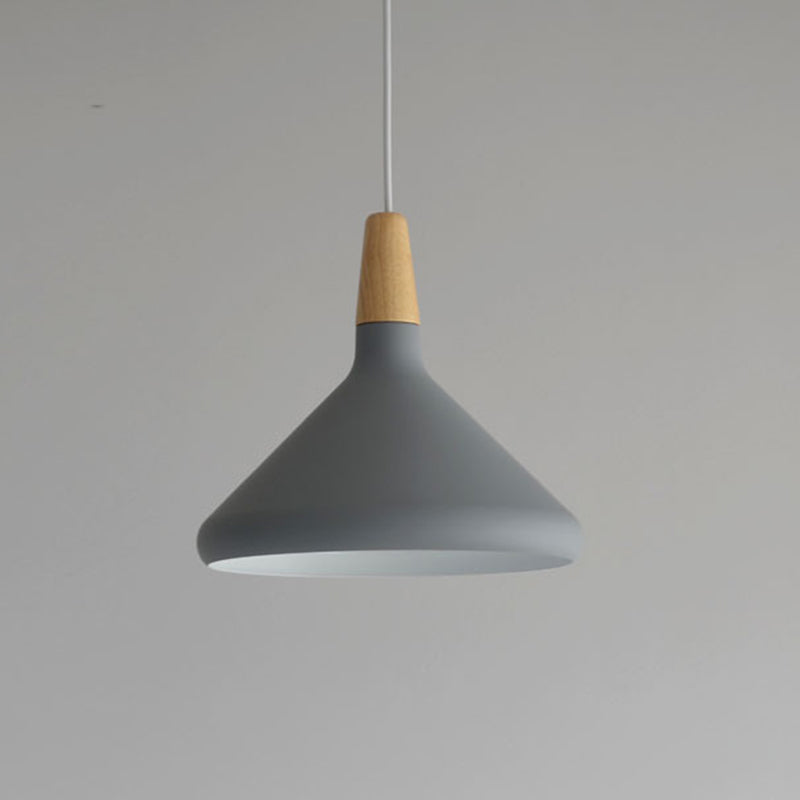 Cone Shade Ceiling Light Simplicity Metallic 1 Head Dining Room Pendant Light Fixture Clearhalo 'Ceiling Lights' 'Lighting' 'Pendant Lights' 2121222_49f4e38c-b285-4c0e-8212-f16b49329f94