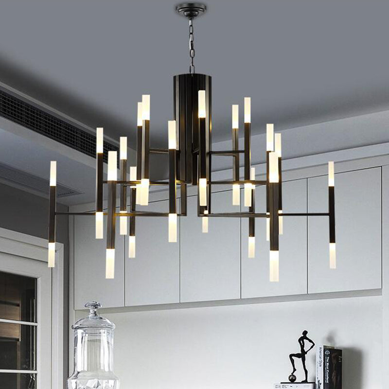 Postmodern Style Tiered LED Chandelier Pendant Light Metallic 36 Bulbs Living Room Hanging Light Gold Clearhalo 'Ceiling Lights' 'Chandeliers' 'Modern Chandeliers' 'Modern' Lighting' 2121289