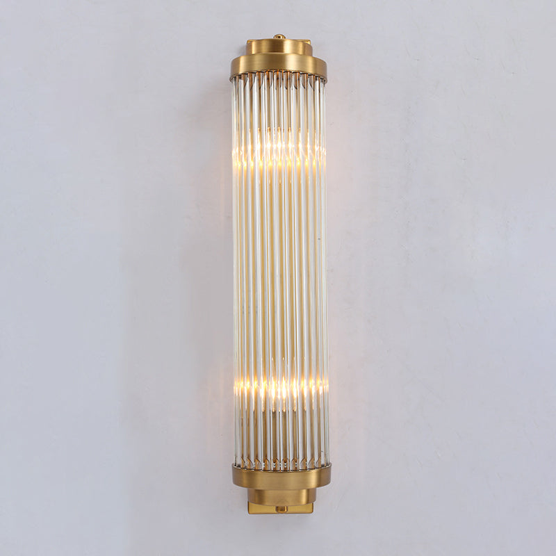 Taavita Wall Lamp Light Crystal with 2 Heads in Gold for the Living Room, Wall-Mounted Lamp