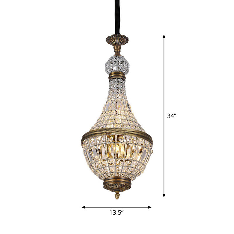 Taavita Crystal Chandelier French Country Bedroom Ceiling Pendant Light Fixture