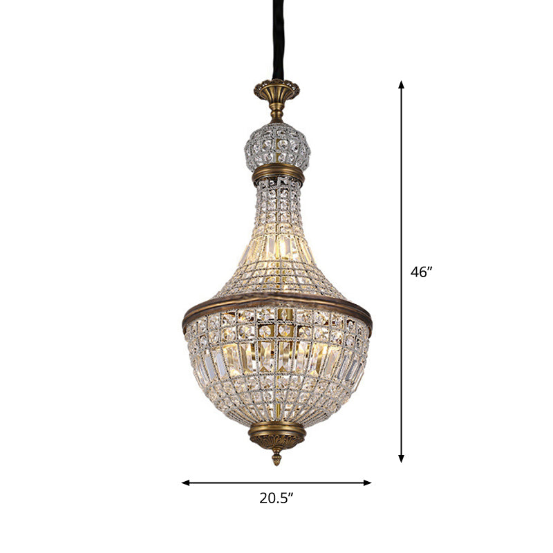 Taavita Crystal Chandelier French Country Bedroom Ceiling Pendant Light Fixture