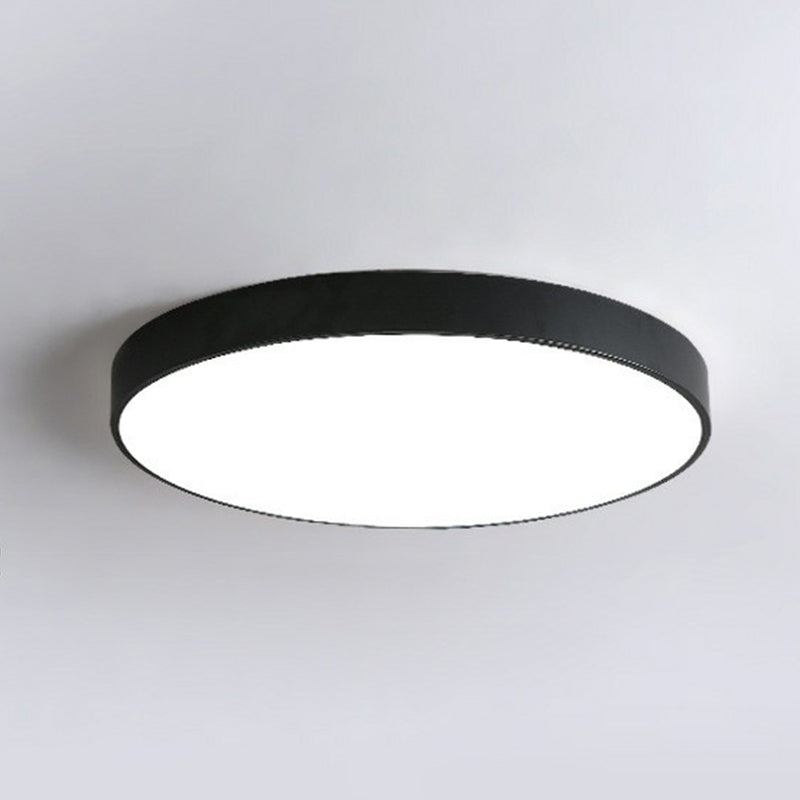 Extra-thin Round LED Flush Mount Nordic Style Metallic Bedroom Flush Mount Ceiling Light by Taavita