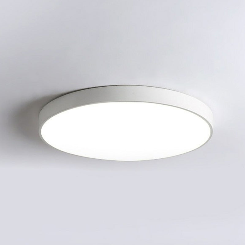 Extra-thin Round LED Flush Mount Nordic Style Metallic Bedroom Flush Mount Ceiling Light by Taavita