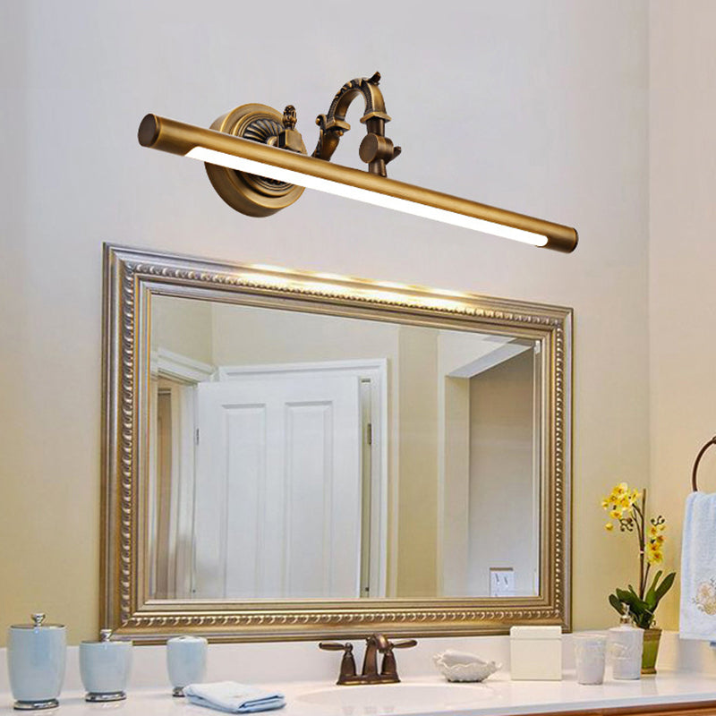 18"/23"/29.5" Wide Traditional LED Metal Wall Mounted Vanity Light Sconce Lamp in Taavita Brass