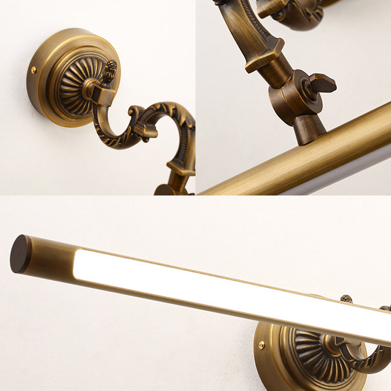 18"/23"/29.5" Wide Traditional LED Metal Wall Mounted Vanity Light Sconce Lamp in Taavita Brass