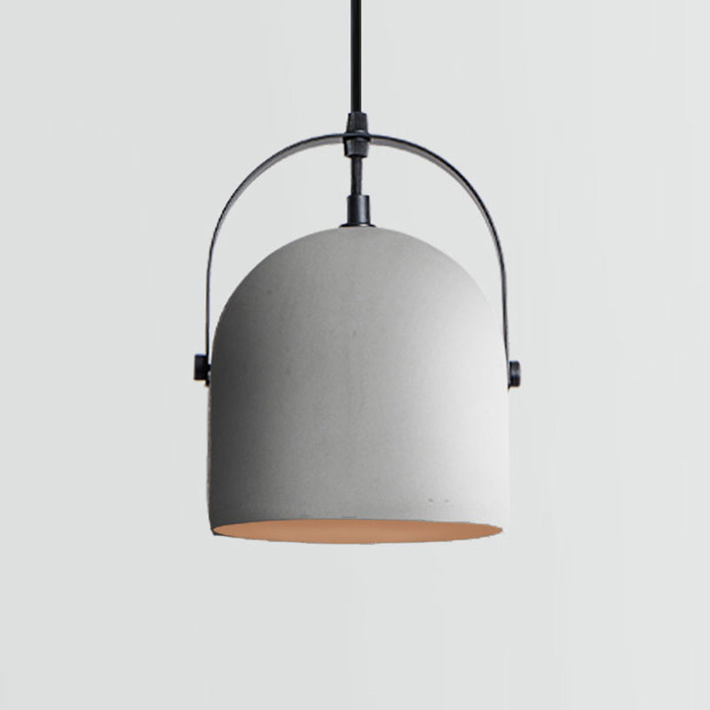 Simplicity Bell Shade Suspension Light Cement 1 Head Restaurant Pendant Light Fixture Clearhalo 'Ceiling Lights' 'Lighting' 'Pendant Lights' 2186592_a28cf588-2313-4f3e-b6f8-49c5d33e1962