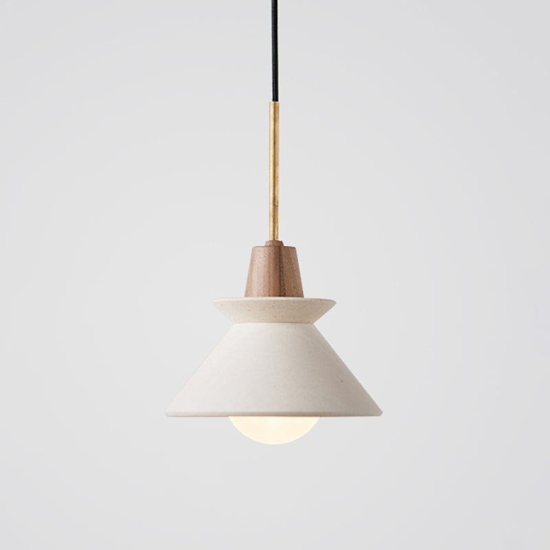 Bowl Shade Ceiling Light Simplicity Cement Single Dining Room Hanging Pendant Light in White Clearhalo 'Ceiling Lights' 'Modern Pendants' 'Modern' 'Pendant Lights' 'Pendants' Lighting' 2205494