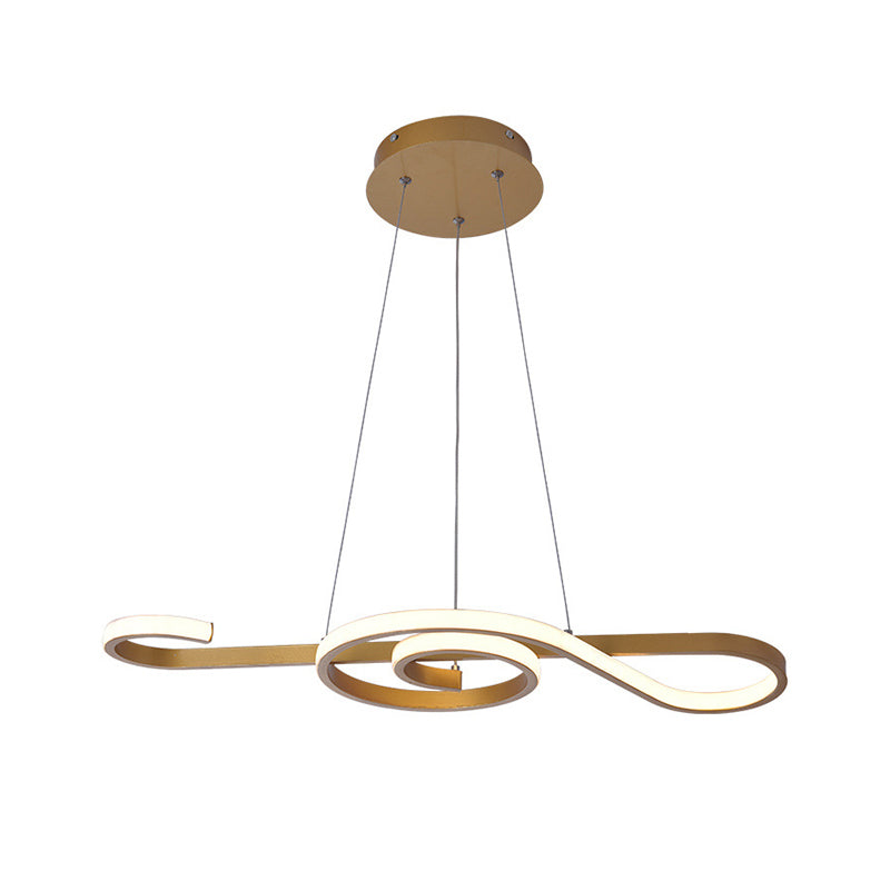 Taavita LED Pendant Light Fixture - Metallic Simplicity Chandelier for Restaurant - Available in Gold, White, and Black