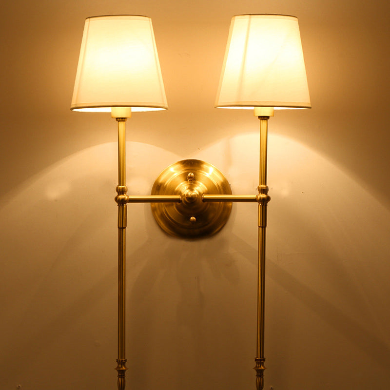 Taavita Stoff Shadow Wall Mount Candle Holder Traditional Corridor Wall Light in Brass