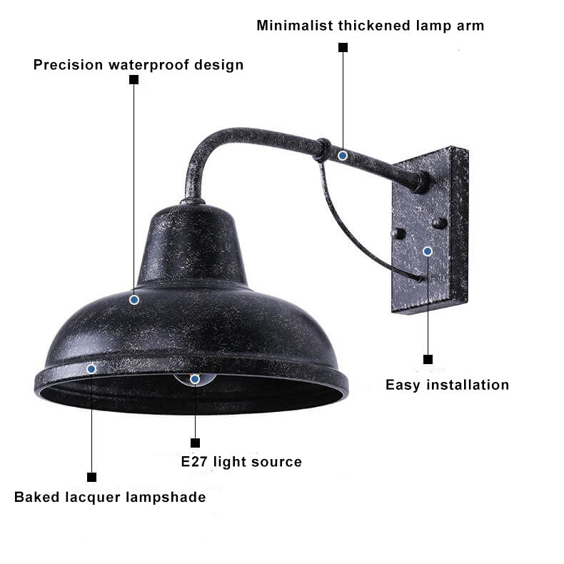 Taavita 1-Light Gooseneck Wall Lamp for Outdoor Use