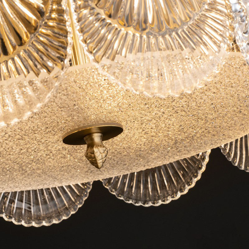 Crystal Pendant with Round Chandelier Hanging Contemporary Brass Hanging Light