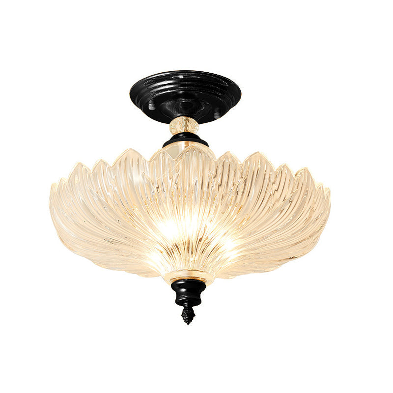 Taavita 3 Light Ceiling Fixture Traditional Crystal, Semi-Flush Lighting for Dining Room, 16"/12" Wide