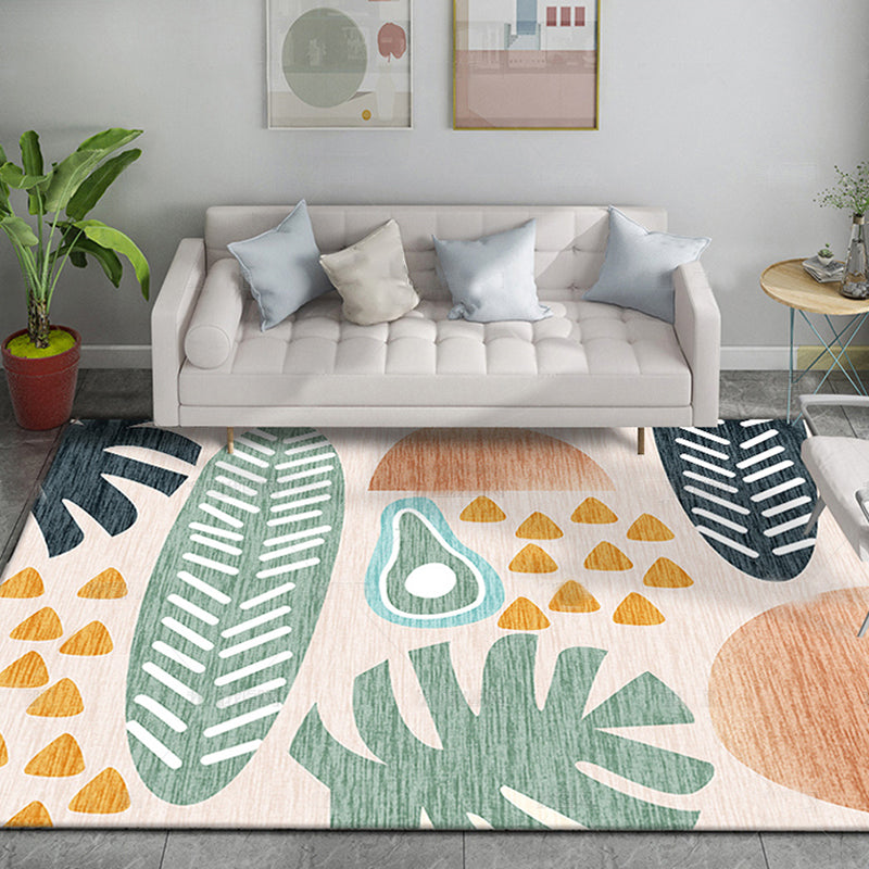 Multi-Color Modernist Synthetic Rug