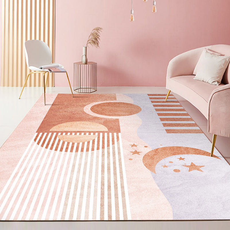 Multi Color Modernist Rug Synthetics Morandi Color Block Abstract Rug Washable Stain Resistant Anti-Slip Rug for Decoration Clearhalo 'Area Rug' 'Rug' 2267063