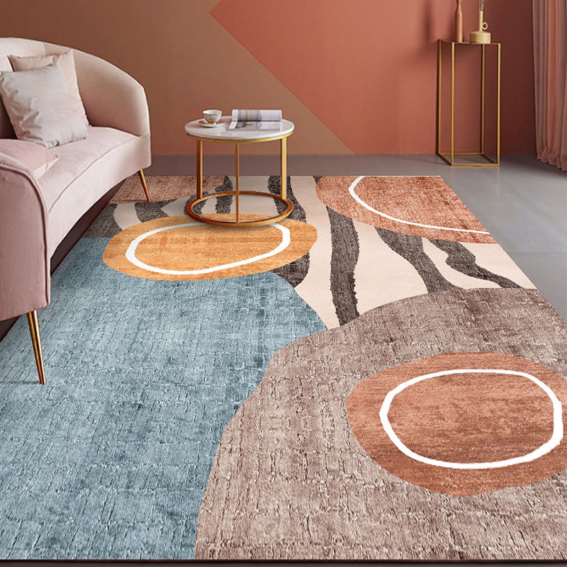 Multi-Color Modernist Synthetic Rug