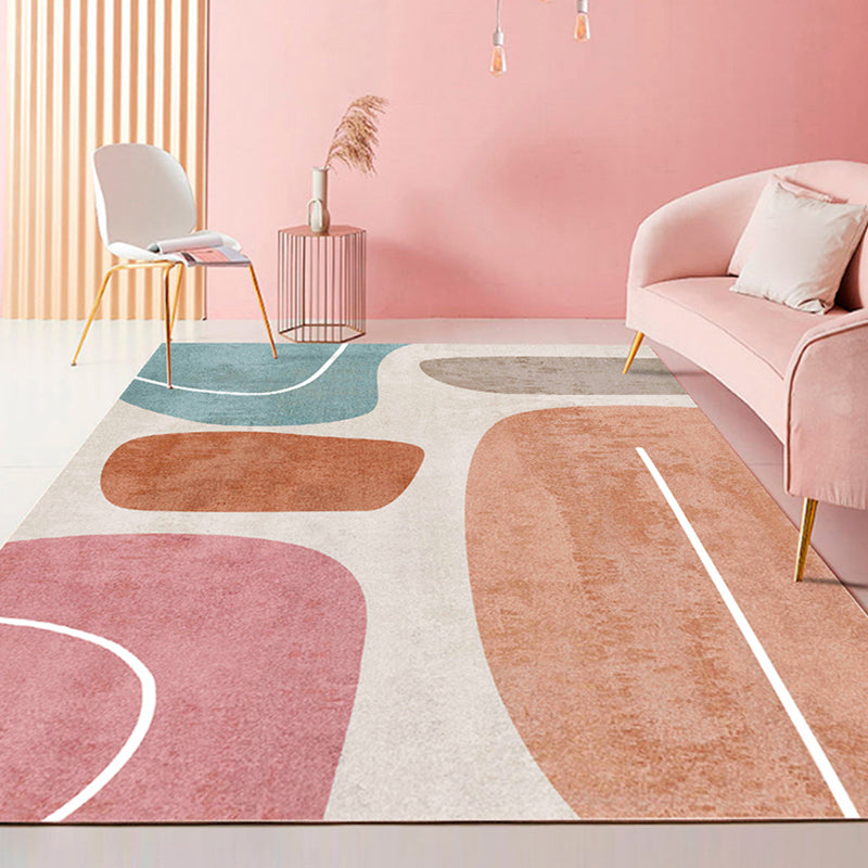 Multi-Color Modernist Synthetic Rug