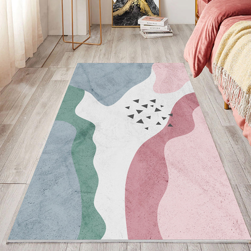 Multi Color Modernist Rug Synthetics Morandi Color Block Abstract Rug Washable Stain Resistant Anti-Slip Rug for Decoration Grey Clearhalo 'Area Rug' 'Rug' 2267076