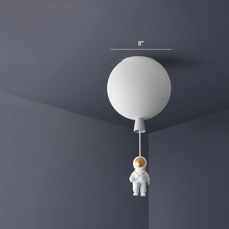 Astronaut Acrylic Ceiling Lamp for Children 1 Head Bedroom Pendant Lighting