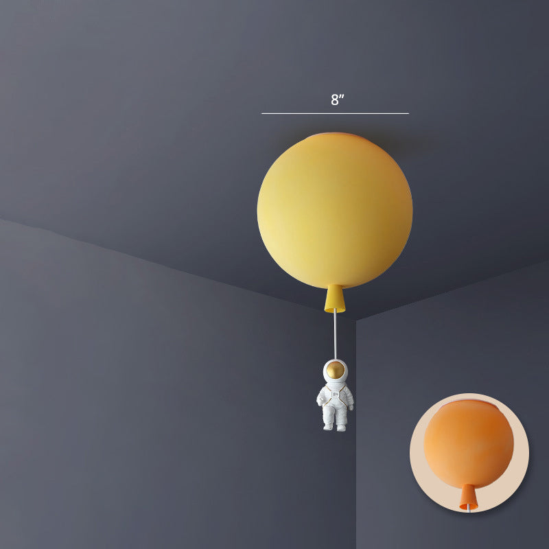 Balloon and Astronaut Ceiling Lamp Kids Acrylic 1 Head Bedroom Pendant Lighting Fixture Clearhalo 'Ceiling Lights' 'Pendant Lights' 'Pendants' Lighting' 2282679