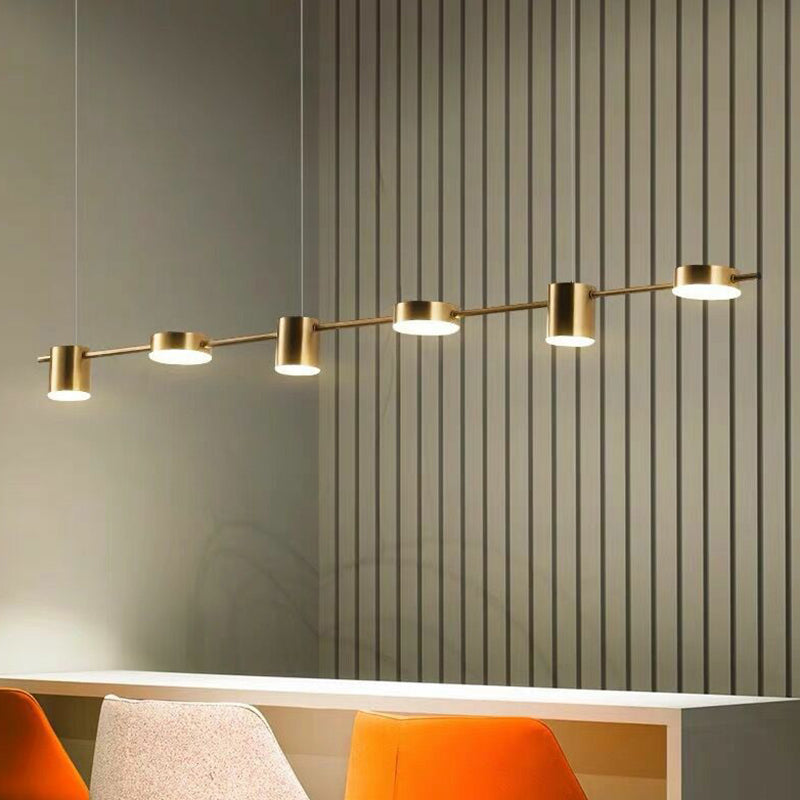 Taavita Straight Bar Hanging Ceiling Light - Postmodern Metal Kitchen Over Island Lighting