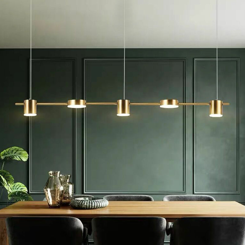 Taavita Straight Bar Hanging Ceiling Light - Postmodern Metal Kitchen Over Island Lighting