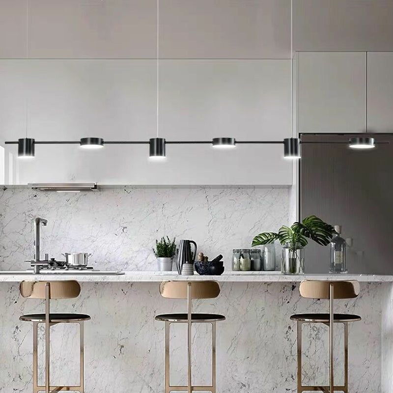 Taavita Straight Bar Hanging Ceiling Light - Postmodern Metal Kitchen Over Island Lighting