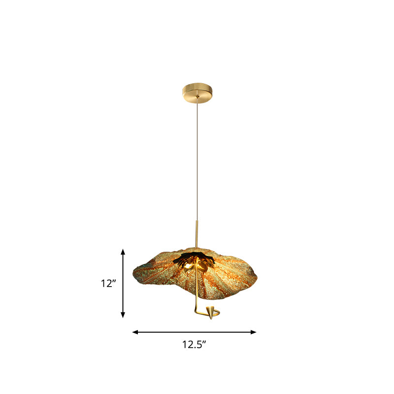 Taavita Metal Drop Pendant Ceiling Light 1 Head in Brass for Dining Room - Hanging Fixture