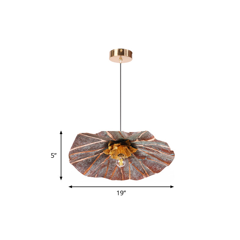 Taavita Metal Drop Pendant Ceiling Light 1 Head in Brass for Dining Room - Hanging Fixture