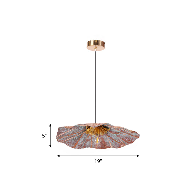 Taavita Metal Drop Pendant Ceiling Light 1 Head in Brass for Dining Room - Hanging Fixture