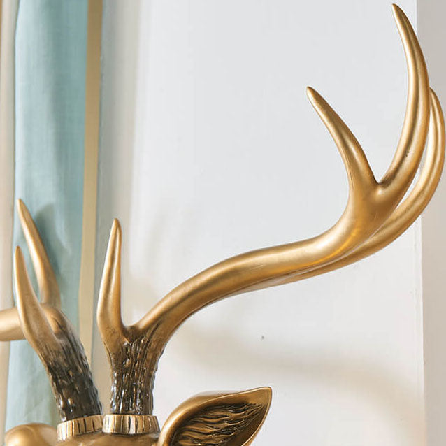 Taavita Retro Deer Head Resin Wall Lamp with 1 Light